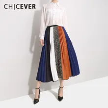 CHICEVER летняя винтажная Женская юбка с принтом хит цвета