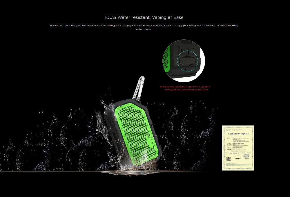 Original Wismec Active Bluetooth Music TC Box MOD 80W with 2100mah Battery Fit AMOR NSE Tank Electronic Cigarette Mod Vape 01 (2)