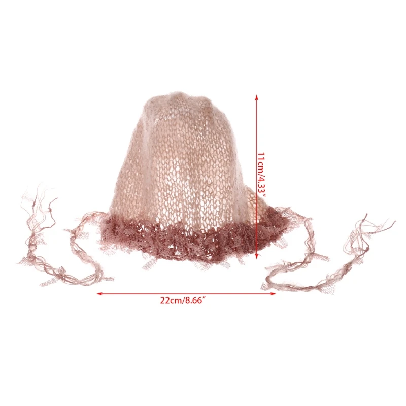 Новорожденный Подставки для фотографий новорожденных ручной работы из мохера Рождество кепка со шнуровкой Детские кепки для девочек, мальчиков, Прямая поставка