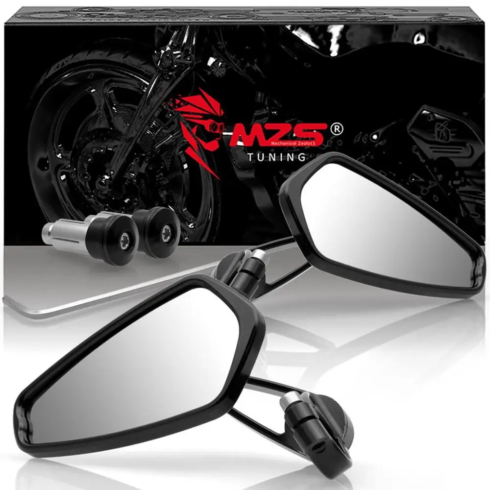 MZS рожки руля мотоцикла Зеркала заднего вида CNC совместимый Honda GROM MSX125 CB500F/Kawasaki Z125 pro Z650 Z750 Z800 Z900 ER6N ER6