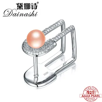 

Dainashi Real Solid Silver Pearl Rings for Women 100% Real Bread Round Pearl New Design Square Rings for Women Wedding Jewelry