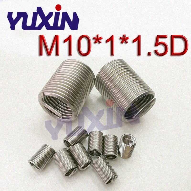 50pcs  Stainless Steel Nut Solid Insert Thread Repairing Metal Threads  M10 