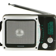 TECSUN R-208 небольшой-Размер затрудняетесь в выборе правильного размера? Рабочего FM/AM 2 диапазона Портативный& Прочный радио R208 радиоприемник высокая чувствительность радио VS Degen