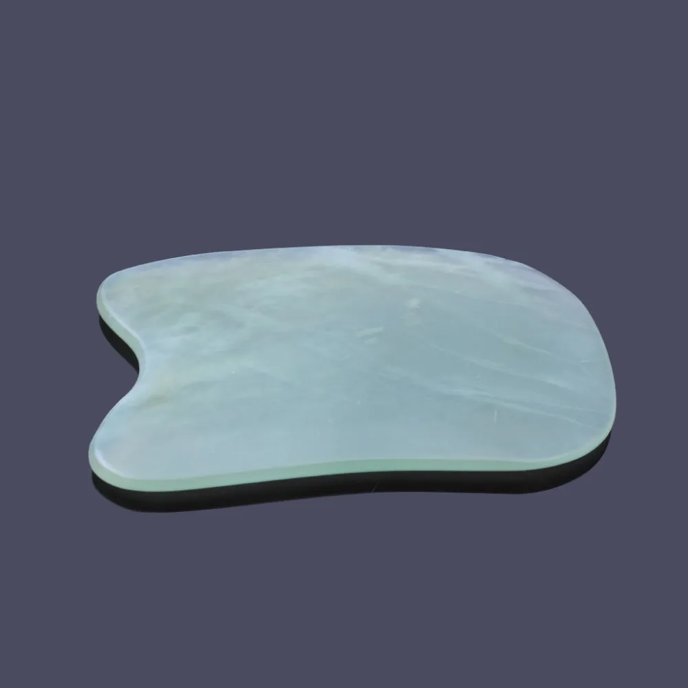 Natural Hand Made Jade Gua Sha Board Scraping Body Massage Guasha Tool Best for Graston Acupuncture Therapy Trigger Point Treatment Skin Renewal (7)