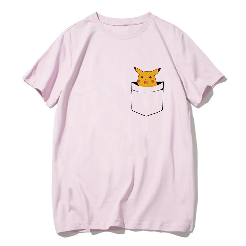 Для женщин с симпатичным рисунком веселое Harajuku Футболка с покемонами Snorlax Togepi Сквиртл японский футболки с персонажами из аниме, женские топы, эстетическая одежда C Пикачу