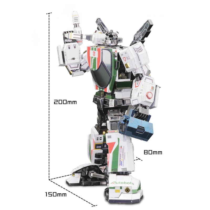 MU Wheeljack G1 3D металлические модели наборы DIY сборка головоломки лазерная резка головоломки строительные игрушки YM-L067 для подарка