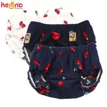 Рюшами вишня хлопковые шаровары для детей, для новорожденных, летние шорты для маленьких мальчиков подгузники с покрытием для девочек одежда для малышей трусики