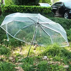 108 см Двойные люди прозрачный зонтик для дождя ручной зонт для взрослых Портативный Экологичные дождь Шестерни для наружной Путешествия
