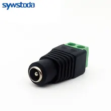 Розетка постоянного тока Мощность кабель Jack Разъем адаптер 5,5*2,1 мм для Светодиодные ленты света для видеонаблюдения Камера Системы 10 штук