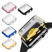 1pc 38mm Ultra-Thin Full Screen Protector Cover PC Case For Apple Watch