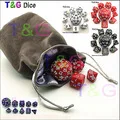 10PCS 12MM High Quality Dice Marbled Transparent Solid Glitter effect in square corners Plastic cube d6 Gambling