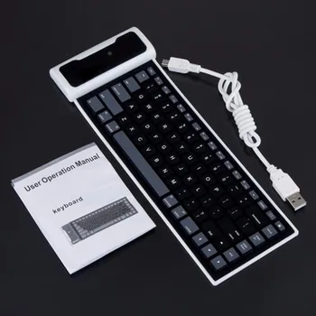 

New Bluetooth Keyboard Flexible Silicone Mini Bluetooth Keyboard with USB Charging Cable Universal For PC Laptop iPad