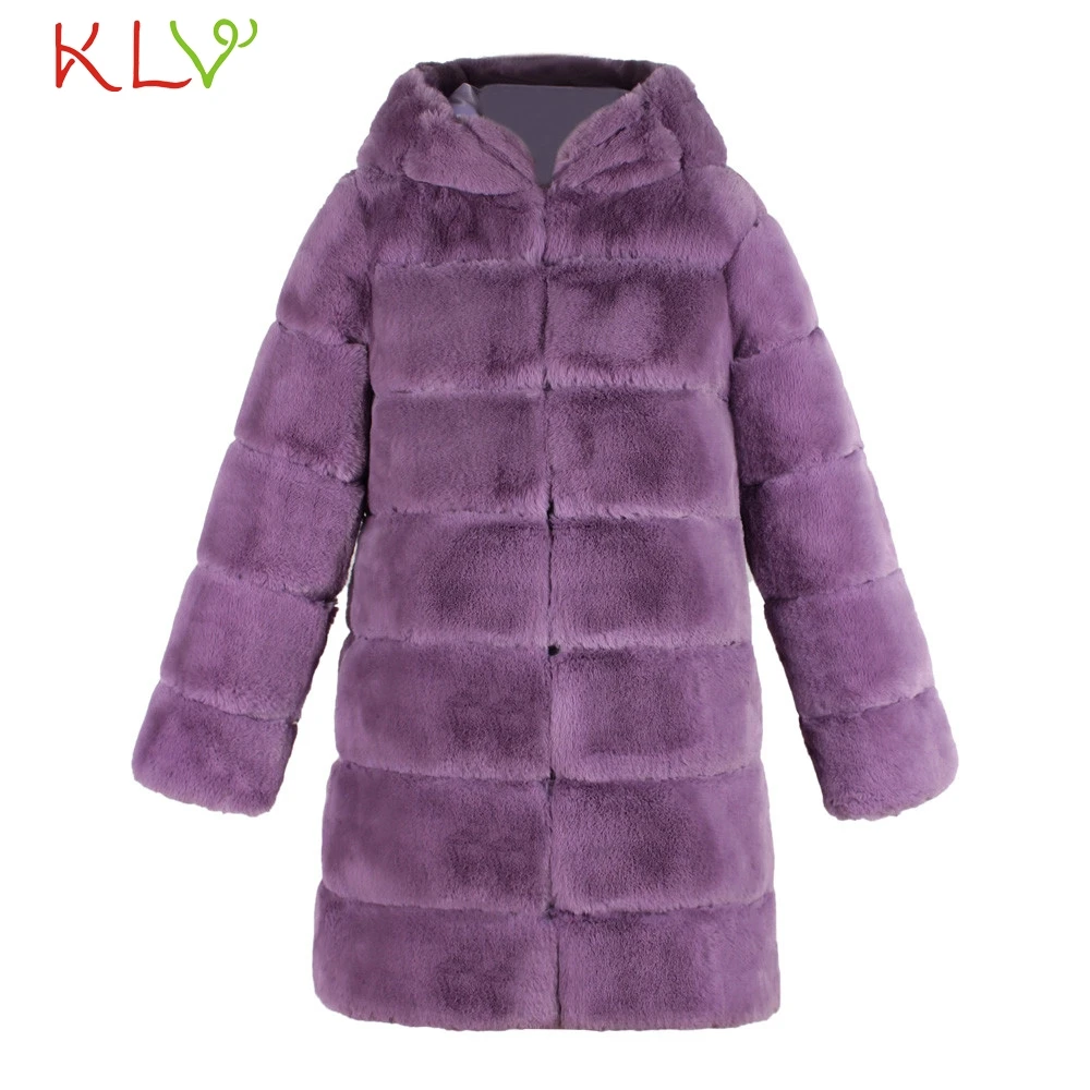 Женская зимняя куртка с искусственным мехом с капюшоном роскошного длинного размера плюс, Женское пальто Chamarra Cazadora Mujer для девочек 18Oct29 - Цвет: C