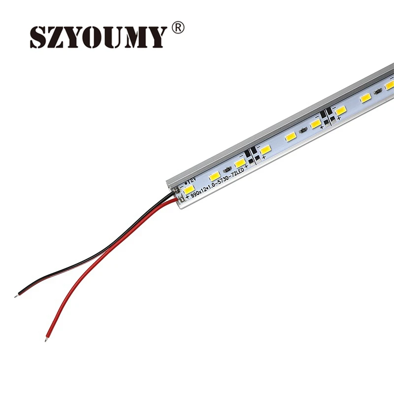 SZYOUMY Продвижение 300 шт. 5630 SMD светодиодный свет бар 36 светодиодный S 50 см шкафа светодиодный жесткой полосы DC12V витрина светодиодная твердая