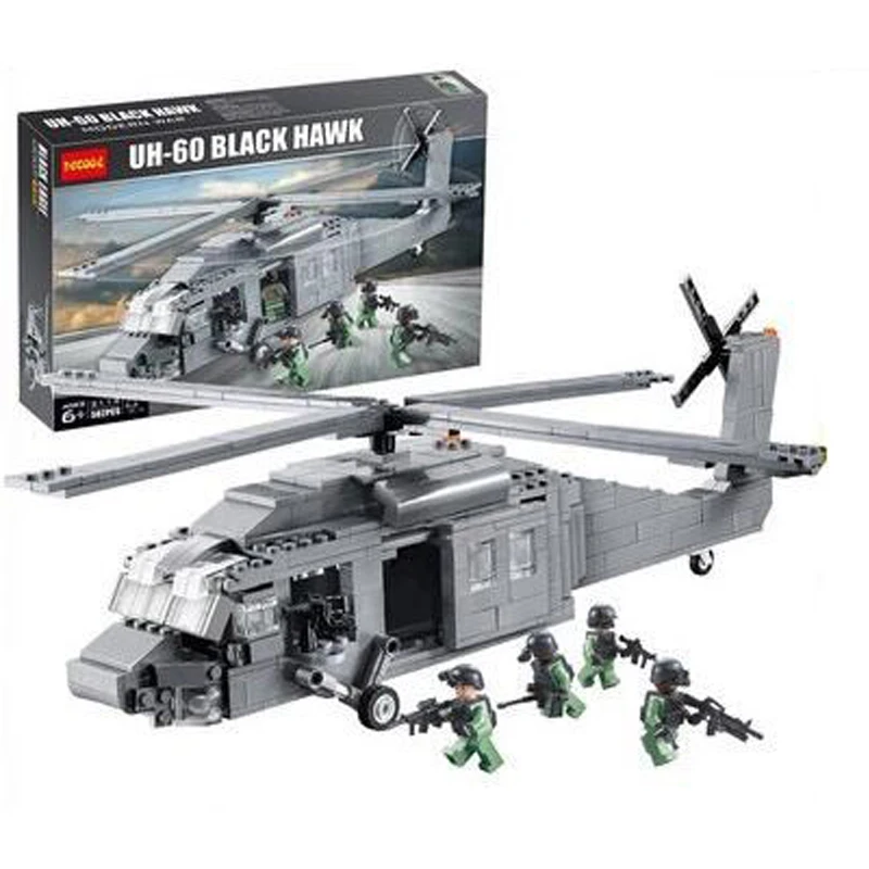 562pcs Military Building Blocks Set Toys Bricks Armored Helicopter Model Gift 