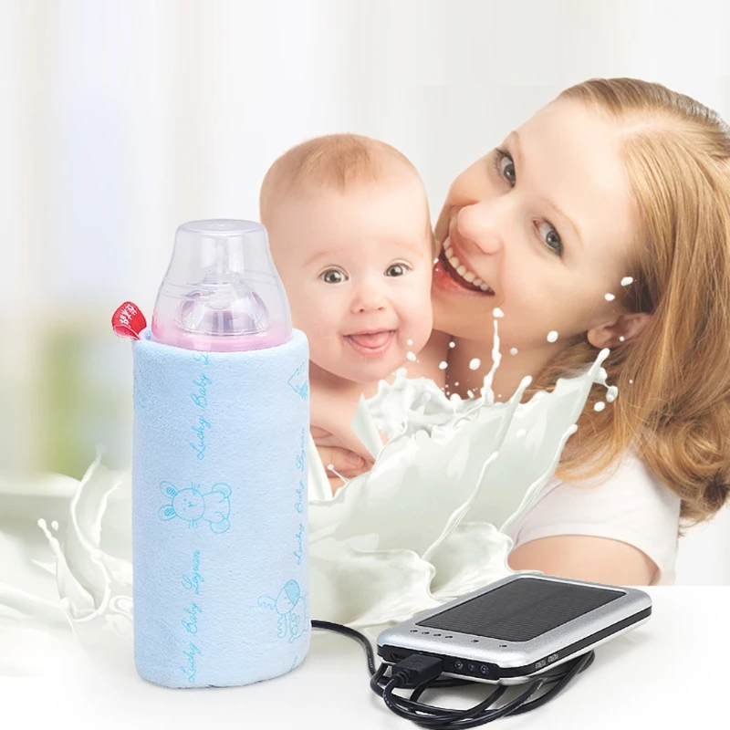 Infant Portable Plush Pouch Cover Thermal Feeding Bag Insulated Baby Milk Bottle Tote Tool Keep Warm Holder for Kids Children Milk Bottle Warmer Bag
