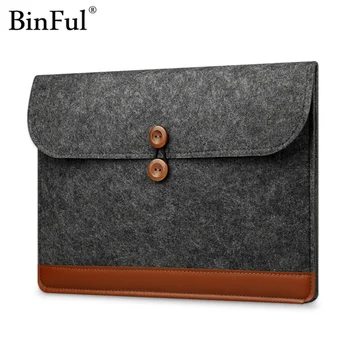 

Binful Wool Felt Laptop Sleeve Bag Case for Macbook Air 11 12 13 15 Pro Retina 11.6 13.3 15.4" Case Bag for Macbook Air 13