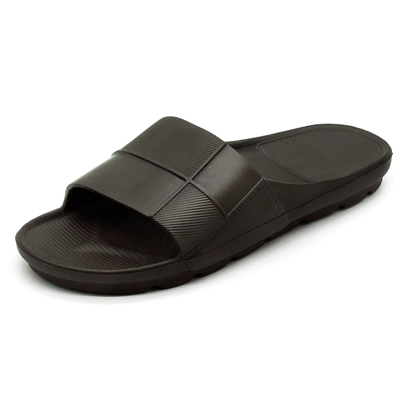 GieniG/Летняя Повседневная Домашняя обувь на плоской подошве; мягкие домашние тапочки для мужчин - Цвет: brown