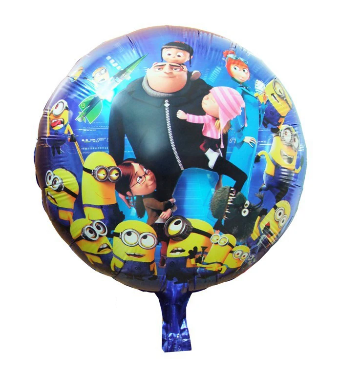 Round Aluminum Despicable Me 2 Minion Foil Balloons Birthday Party ...