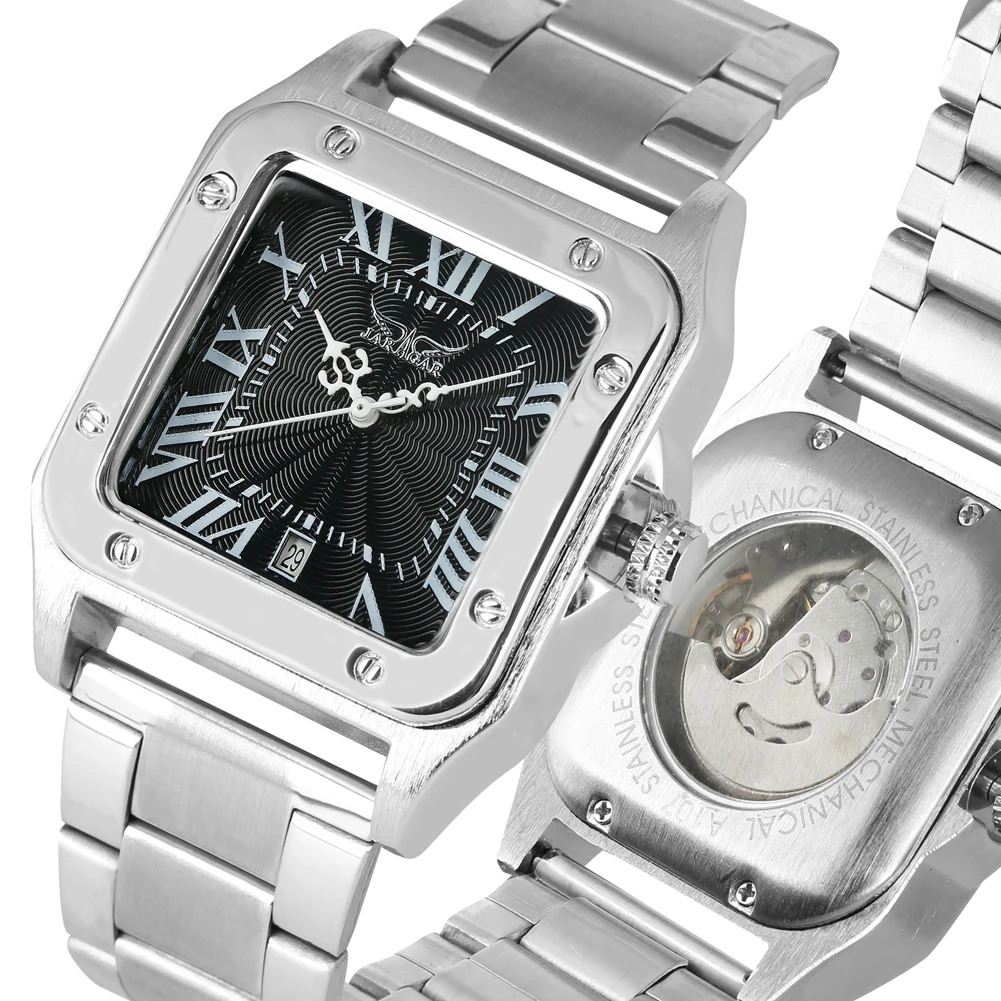 

Square Case Mechanical Watch Extravagant Automatic-self-winding Steel Skeleton Watches Men Watches Business Male Clock reloj