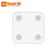 Xiaomi mi напольные весы 2 Смарт Bluetooth Измерение веса цифровой светодиодный дисплей тонкий внешний вид B mi BMR Висцеральный тест жира