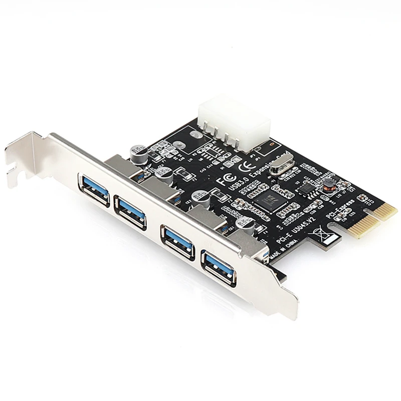 

PCI-e Expansion Card to 4 Port USB 3.0 PCI express Series Adapter USB 3.0 hub controller express 1x to 16x Add on Card Dropship