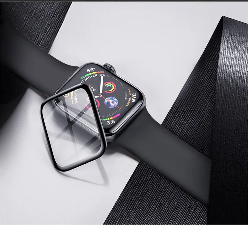 Защитное стекло для экрана для apple watch band 4 iWatch band 42 мм 44 мм 38 мм Закаленное стекло пленка HD водонепроницаемые часы аксессуары