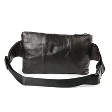 Повседневная мужская женская сумка на пояс из натуральной кожи