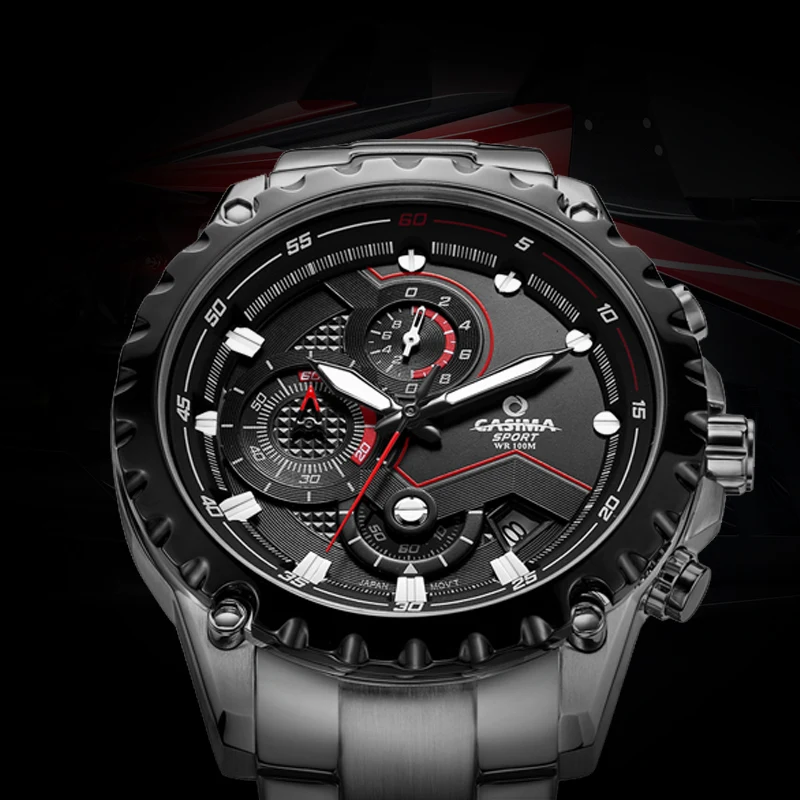 Reloj Hombre CASIMA часы мужские роскошные брендовые из нержавеющей стали многофункциональные спортивные мужские кварцевые часы мужские часы Montre Homme