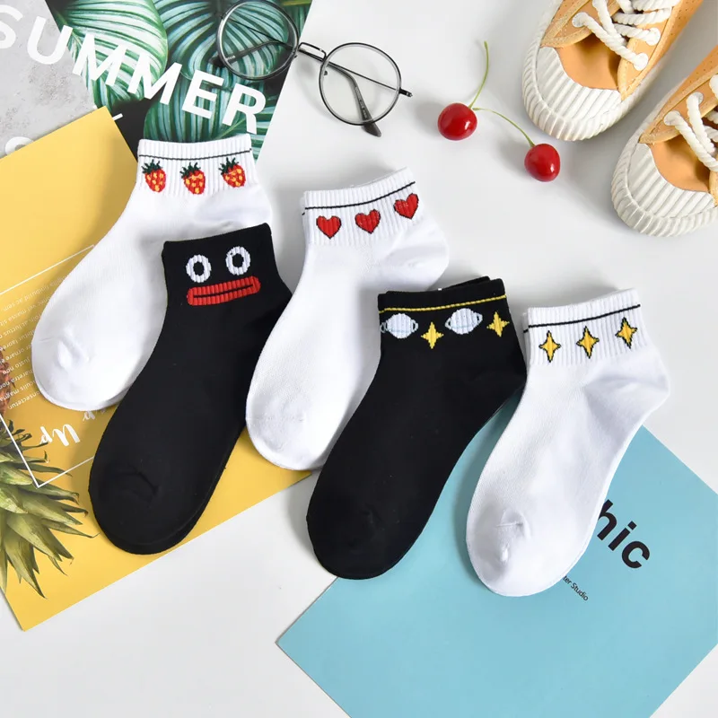 SP & CITY/5 пар милые женские короткие носки с героями мультфильмов хлопковые