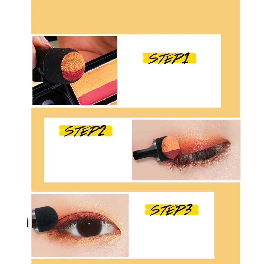 

Shimmer Two-color Stamp Eyeshadow Palette Makeup Powder Flexibility Lasting 2colors 5.14