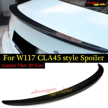 

For Mercedes CLA W117 C117 X117 Rear Trunk High Kick Spoiler Duckbill Wing For AMG Style Carbon Fiber No Drill CLA180 CLA200 13-