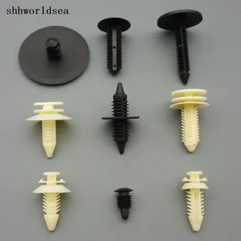 

shhworldsea 100pcs auto fasteners door trim panel retainer hood insulation clip radiator grille bumper moulding clip