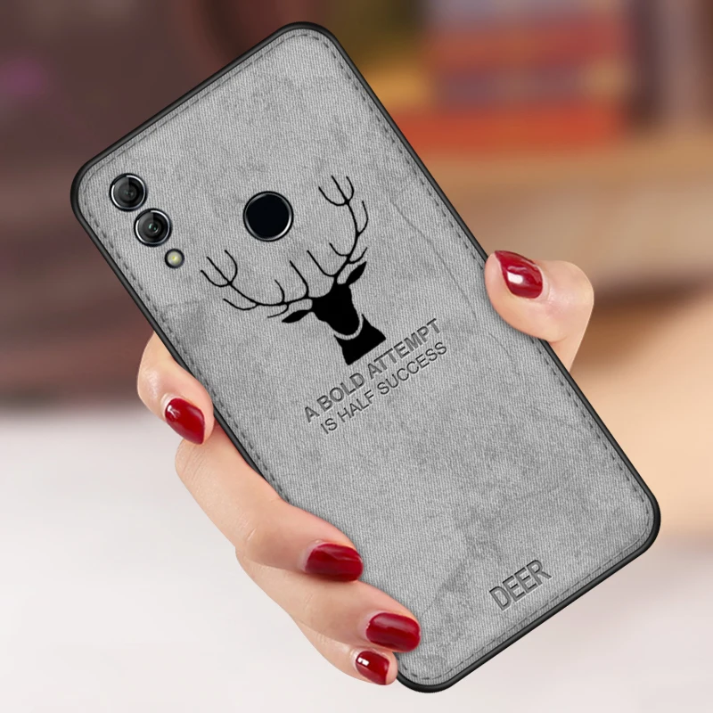 

Fabric Cloth Phone Case For Honor 10 Lite 360 Ultra Thin Soft Silicone Back Covers For Huawei Honor 10 9 Light 8X 8A 8C 7A 7C X8