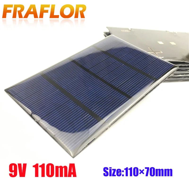 10pcs/lot 9V 1W 100mA Mini Polycrystalline Solar Panel Charger Cells Module Battery Education Kits For DIY Toy etc | Электроника