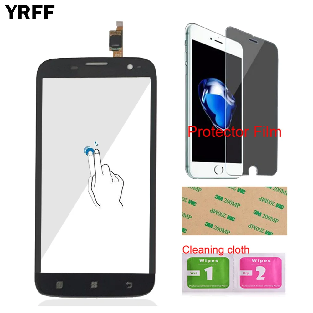 YRFF 5,0 ''телефон для lenovo A859 A 859 сенсорный экран дигитайзер Панель переднее стекло сенсор Инструменты Защитная Пленка Клей