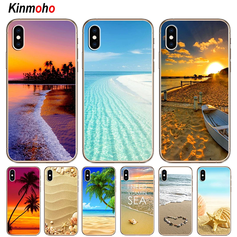 Летние пляжные Чехлы для iPhone 7X6 6s 8 Plus XR XS MAX Coque 5 5S SE Landscape Capinha Sea Cover |