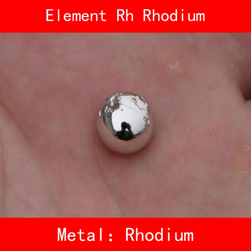 

Rh Rhodium Ball Powder Raw Material Pure 99.99% Periodic Table of Precious Metal for DIY Research lab Collection Education