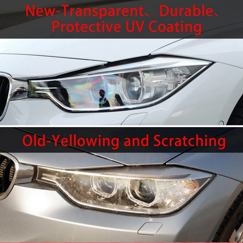 

Pair Front Left&Right Transparent Plastic Headlight Head Light Lamp Lens Light Cover For Bmw F30 F31 3 Series 2013-2016