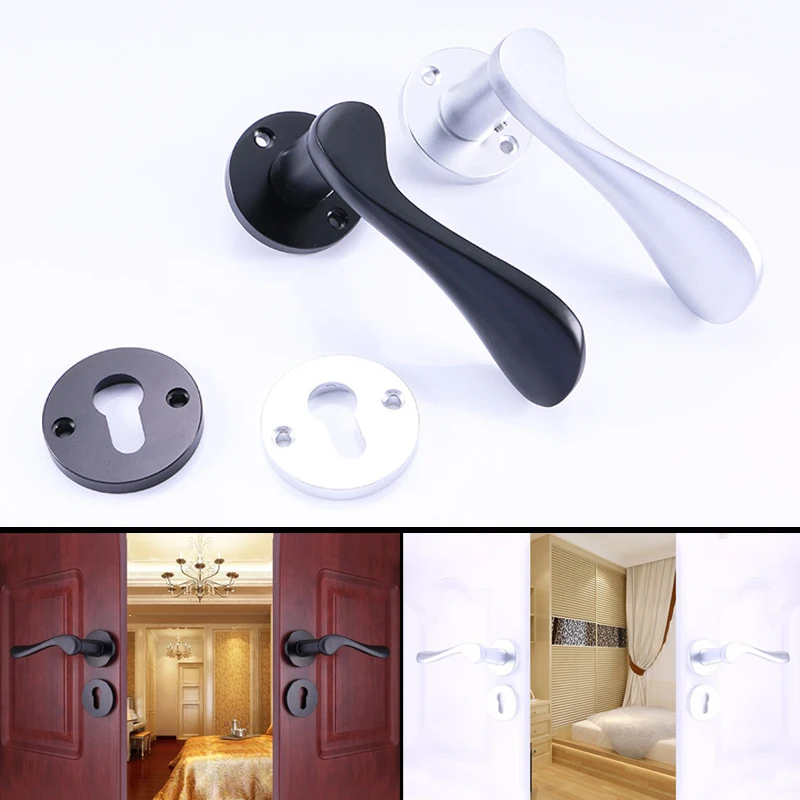 

Simple Door Lock Set Aluminium Alloy Home Security Handle Keyed Entry Entrance Locks Kit WWO66