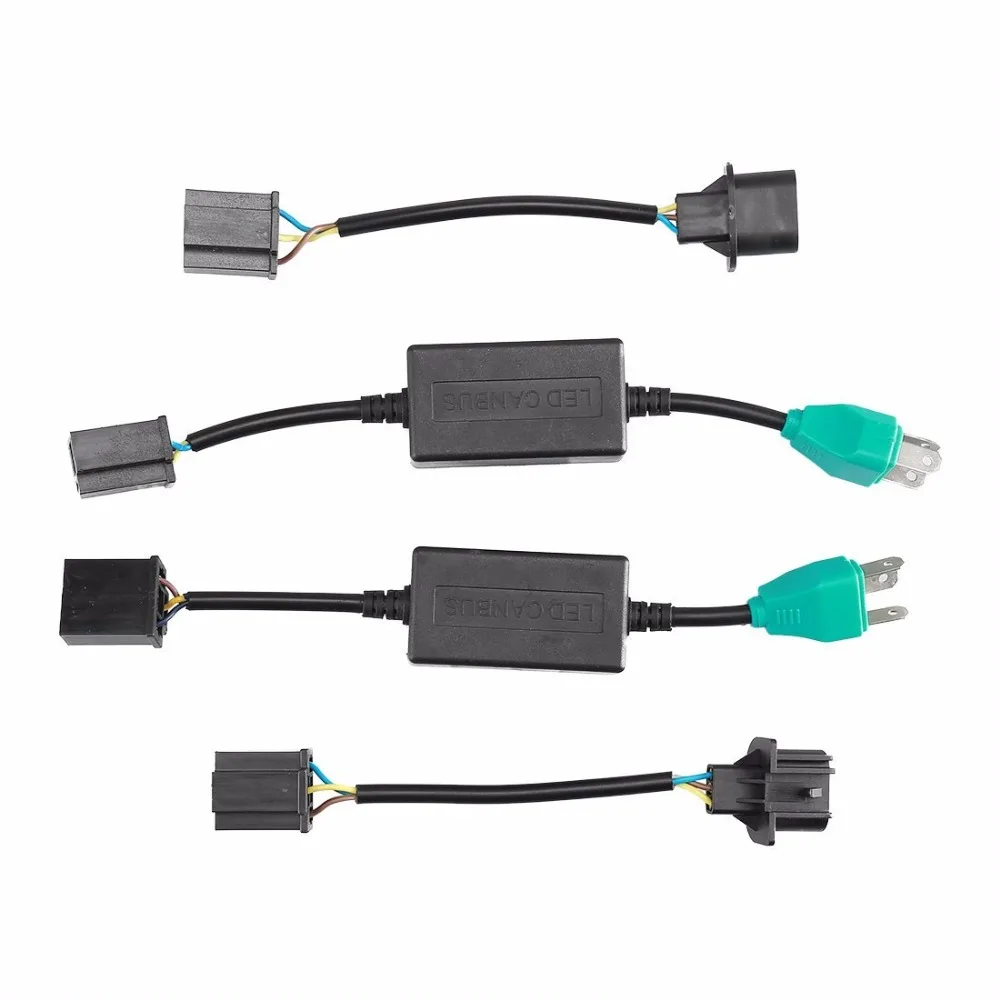 

2pcs H4 Anti Flicker Harness Error Free Decoders Fit 7 Inch H4 LED Headlight For Jeep Wrangler JK accessories