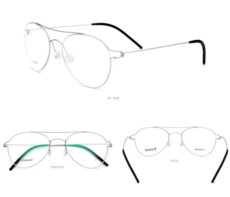 Оптические очки из титанового сплава, оправа для мужчин, ультралегкие женские авиационные очки для близорукости по рецепту, корейские Безвинтовые очки