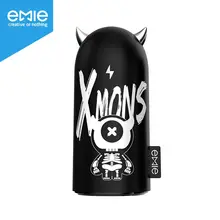 Emie xMonster Funny Portable Charger, 5200mAh Cute Compact Design Power Bank , 2.1A Fast Charging USB Charger with LED Ears Gift
