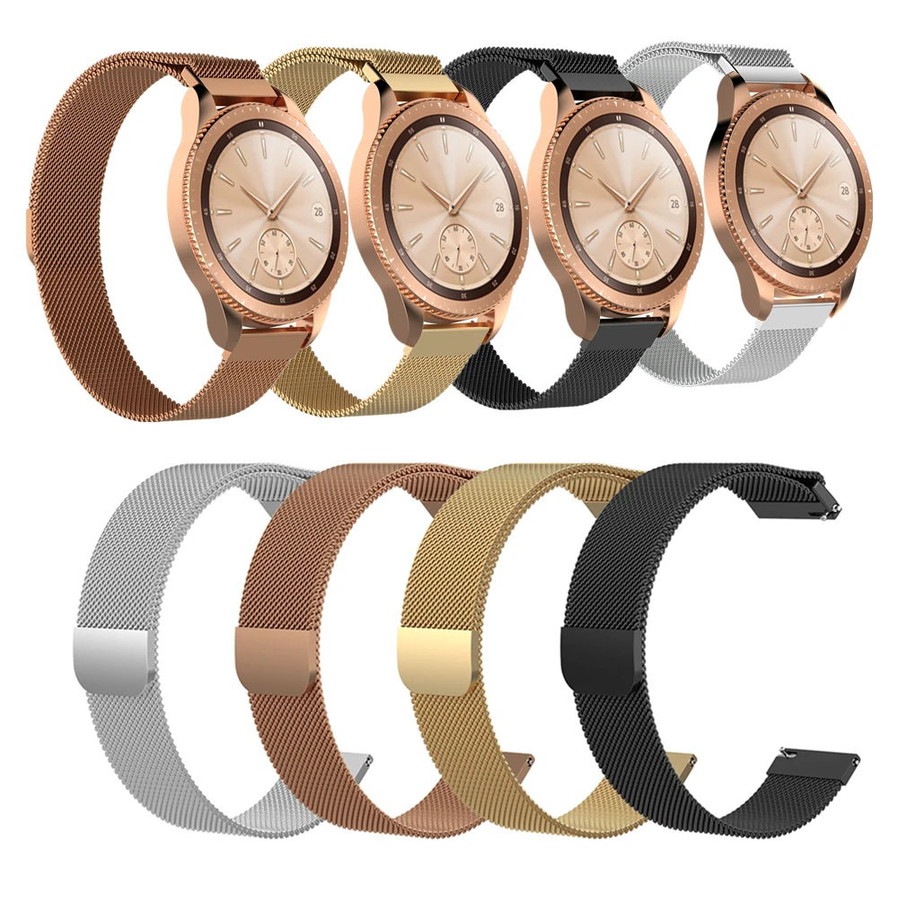 Миланские магнитные часы ремешок для Samsung Galaxy 42 мм SM R810 Misfit vapor Huawei Watch 2 pro Смарт