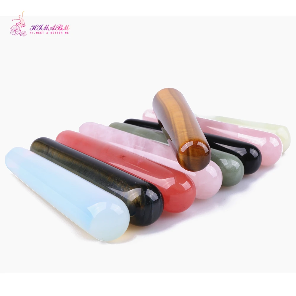 HIMABM 9 Pcs 100% Natural Xiuyan Jade Crystal Massage Stick Beauty Face Massage Wands For Body Yoni Wand Health Care HIMABM 9 Pcs 100% Natural Xiuyan Jade Crystal Massage Stick Beauty Face Massage Wands For Body Yoni Wand Health Care