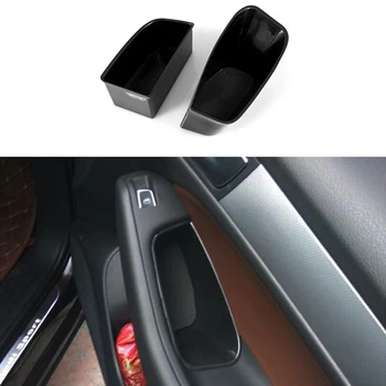 

2pcs Fashion Interior Front 2 Doors storage Box Cover Trim For Audi Q5 2009-2017