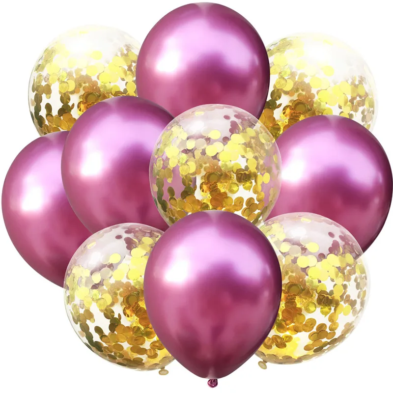 10Pcs Mixed Confetti Balloons Wedding Decoration Latex Ballons Pink Blue Baby Shower Happy Birthday Party Balloon AccessoryPAT53 (8)