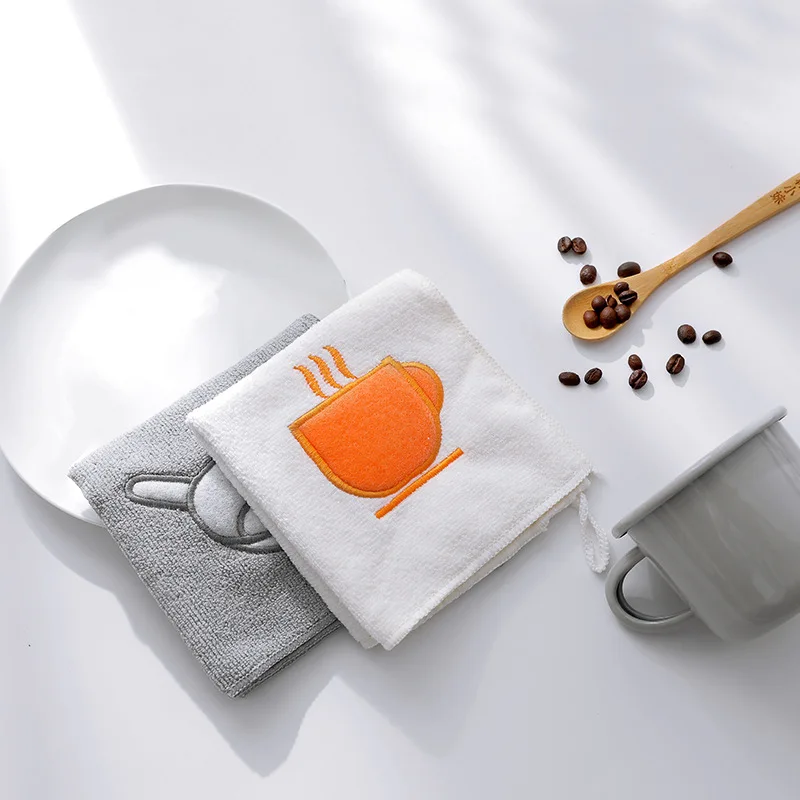 Милое милое чистящее полотенце для рук салфетка Очищающая губка для мытья посуды тряпка утолщенная многоразовая микрофибра для чистки кухни
