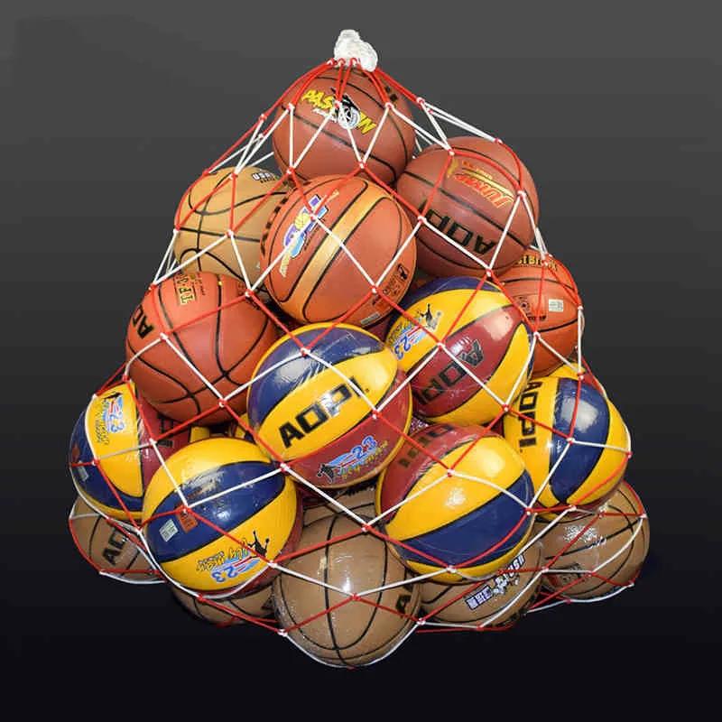 Большая емкость спортивная баскетбольная сетка 10 мячей сеть для переноски сумка волейбол Футбол баскетбольная сетка сумка спортивная Портативная техника Новое