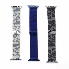 2016 Top Magnetic Closure Clasp Mesh Band For Apple Watch Stainless Steel Camouflage Milanese Loop Mesh